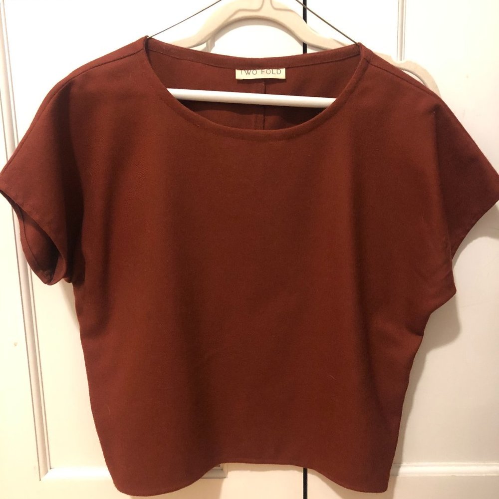 EUC Rust Two Fold Clothing Krissy Tee